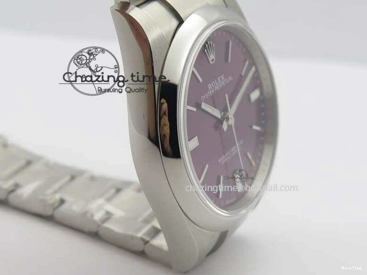 MiroTime 0509 Thermal Oyster Perpetual 39mm 114300 JF 1:1 Best Edition Grape Dial On SS Bracelet SA 3792